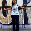 Chill 'n' Flow Ventilator Blue Orange on White- T-Shirt (Women, slim / straight fit) - Image 2